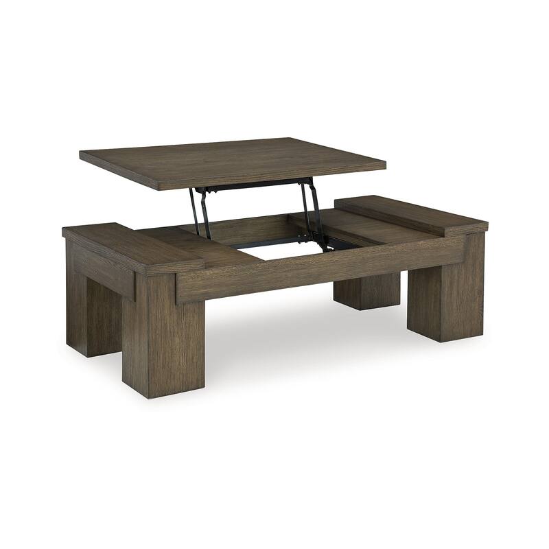 Signature Design by Ashley Rosswain Brown Lift-Top Coffee Table - 54"W x 28"D x 18"H