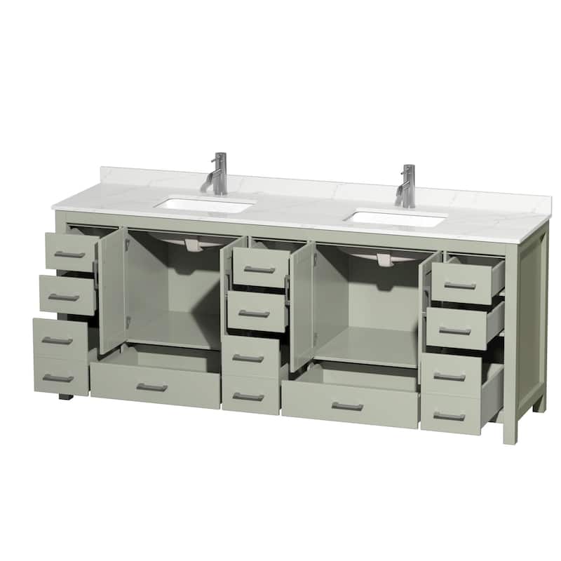 Wyndham Collection WCS141484D-QTZ-UNSMXX Sheffield 84" Free Standing