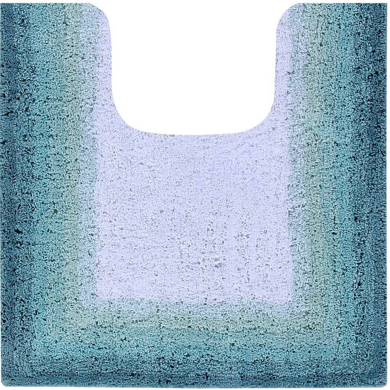 Better Trends 100% Cotton Super Soft & Highly Water Absorbent Bathroom Rugs-Torrent Collection Tufted Machine Washable Bath Mats - 20" x 20" Contour - Turquoise