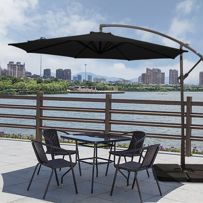 10ft Outdoor Patio Hanging Cantilever Umbrella