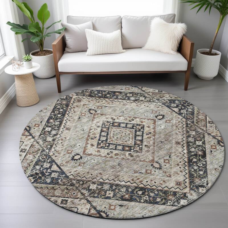 Machine Washable Indoor/Outdoor Traditional Ali Chantille Rug