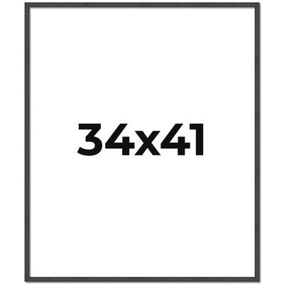 34x41 Frame Brown Solid Wood Picture Frame - Complete Modern Photo