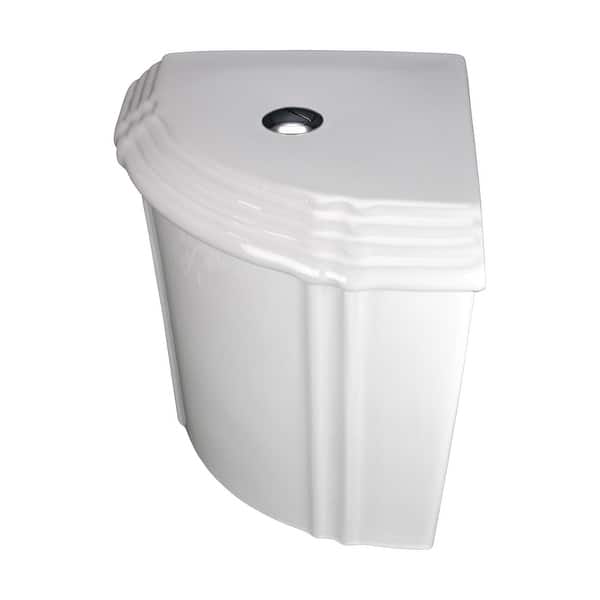 White Ceramic Corner Toilet Tank Part Only Sheffield Dual Flush