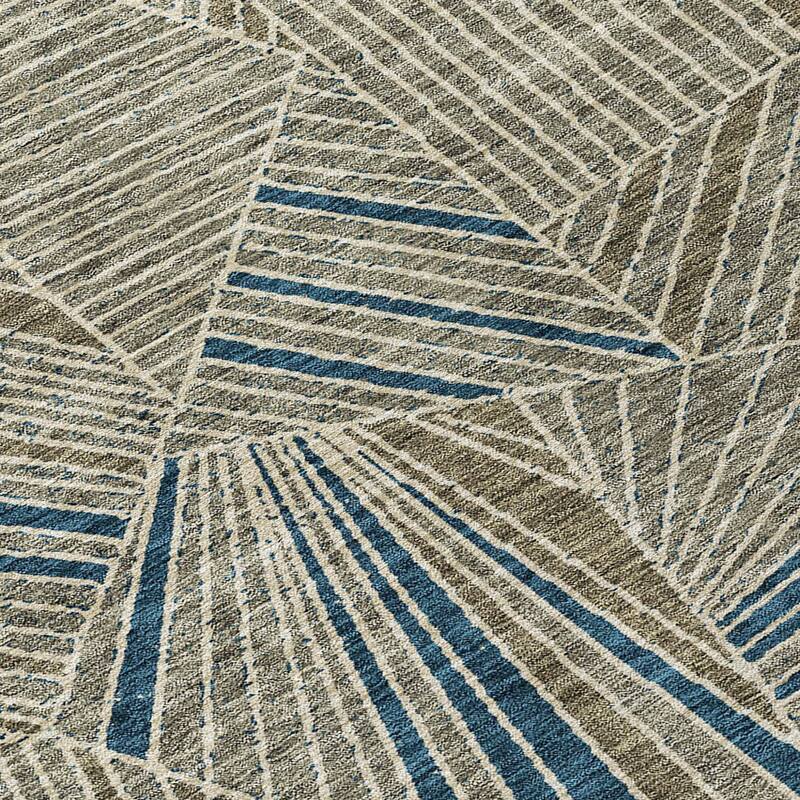 HomeRoots Geometric Transitional Rectangle Outdoor Rug