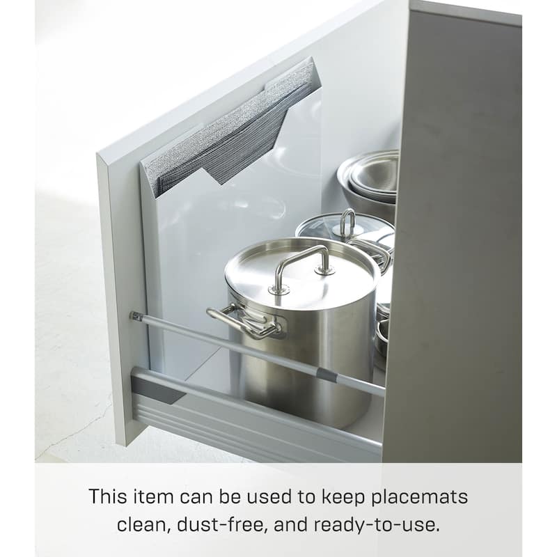 Yamazaki Home Magnetic Placemat Organizer, Steel - L 0.98 x W 19.88 x H 14.37 inches