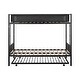 preview thumbnail 15 of 16, Metal Twin over twin bunk bed with Trundle/ 2 side Ladders/ Space-Saving Trundle/ Bunk Bed for Three/