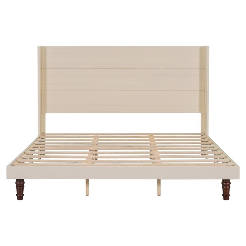Upholstered 54 "High Headboard Platform Bed Comfort Bed Frame