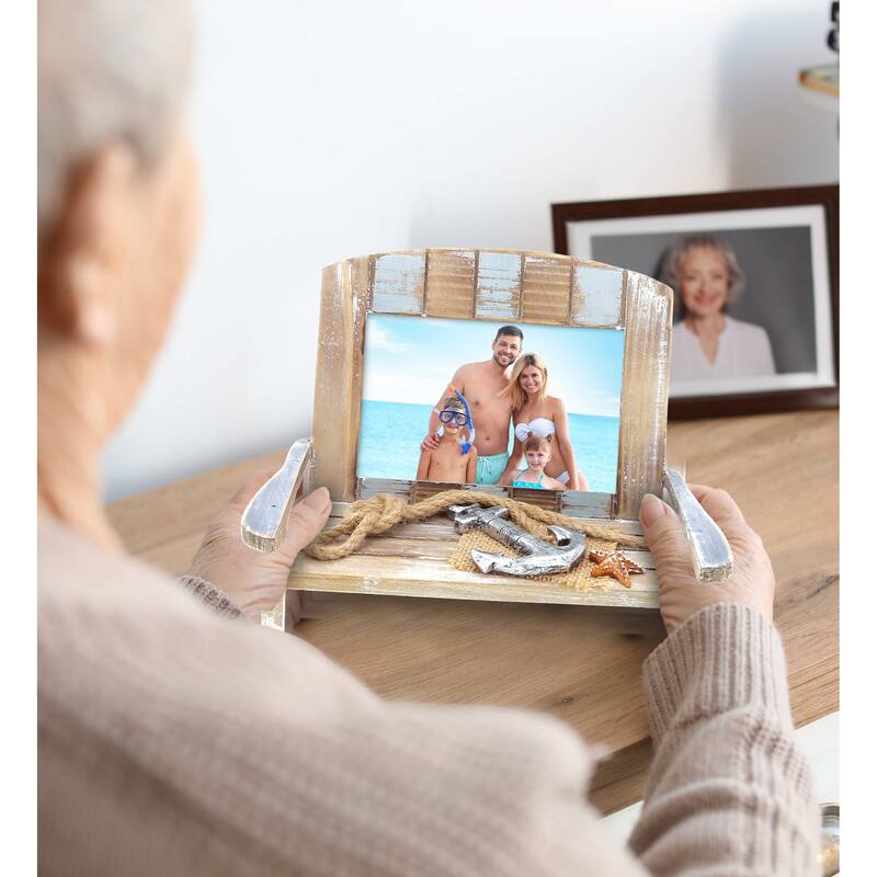 CoTa Global Neptune Beach Chair Photo Frame and Wooden Jewelry Box