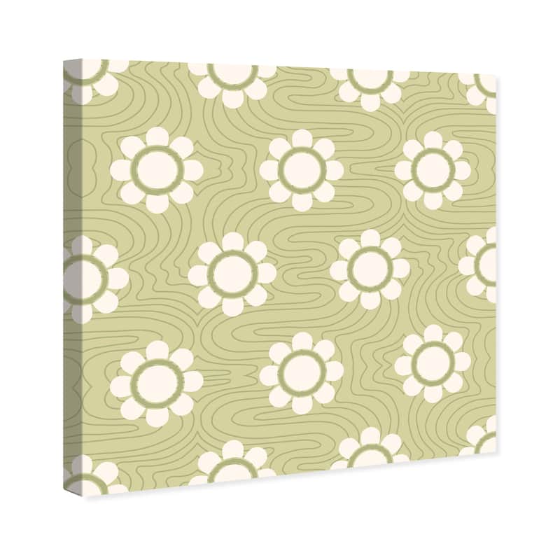 Wynwood Studio Canvas Abstract Baby Blanket Pattern Green and Light Green Modern & Contemporary Wall Art Canvas Print