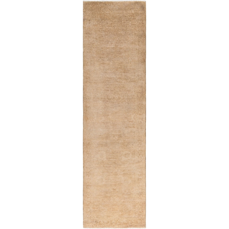 Overdyed One-of-a-Kind Hand-Knotted Runner Rug - Beige - 2' 8" x 9' 9"