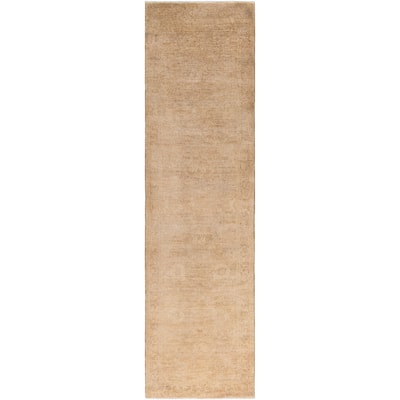 Overdyed One-of-a-Kind Hand-Knotted Runner Rug - Beige - 2' 8" x 9' 9"