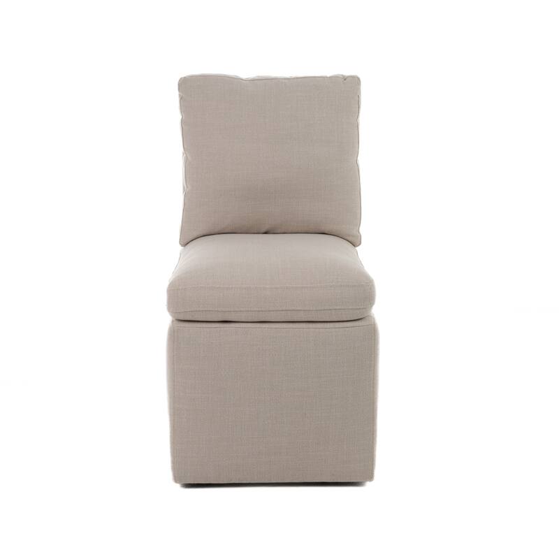 Modrest Adrian Modern Beige Fabric Dining Chair