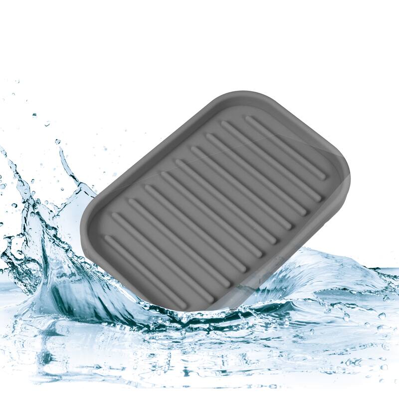 Soap Dish Keep Soap Dry for Home Bathroom Kitchen Silicone