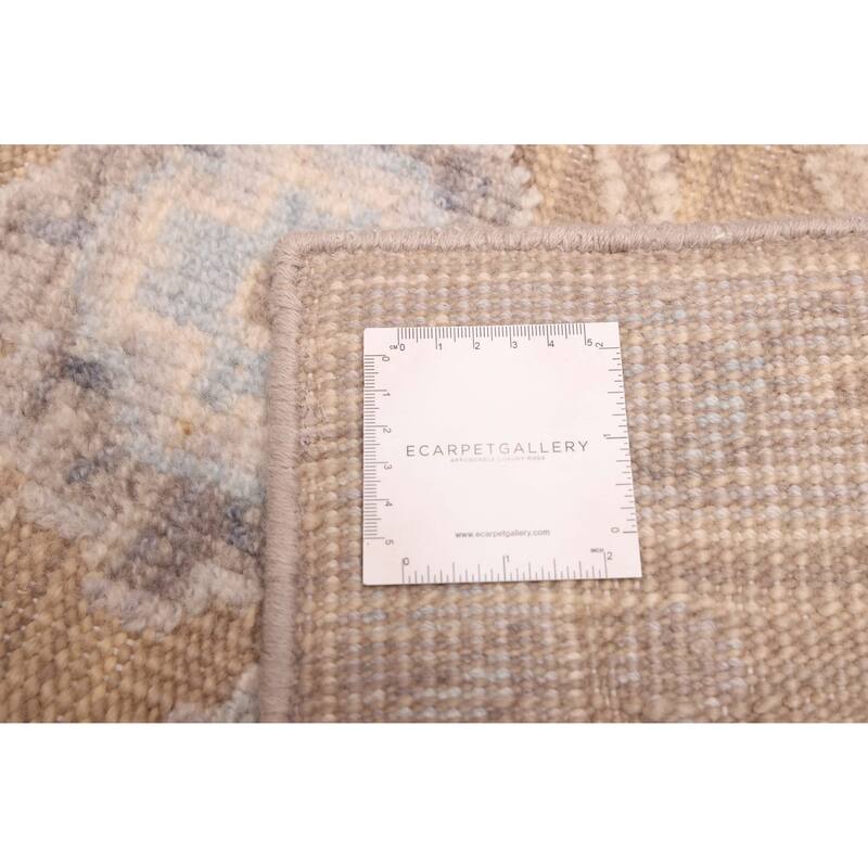 ECARPETGALLERY Hand-knotted Finest Oushak Taupe Wool Rug - 8'0 x 10'0