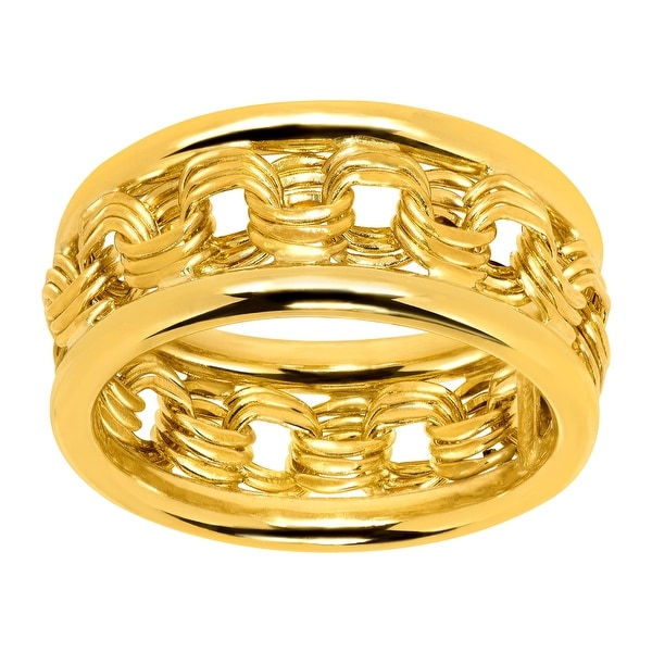 Eternity Gold Rosetta Chain Band Ring in 10K Gold - Yellow