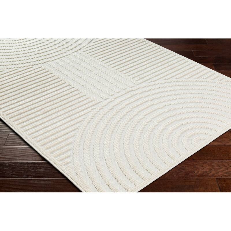 Livabliss Remi Mod Stripe Machine Washable Area Rug