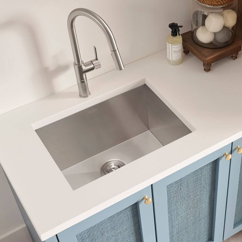 Ruvati 21″ x 18″ x 12″ Deep Laundry Utility Sink Undermount 16 Gauge Stainless Steel – RVU6121 - Silver
