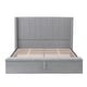preview thumbnail 6 of 8, Queen Upholstered Platform Bed with Headboard and Large Storage Compartment