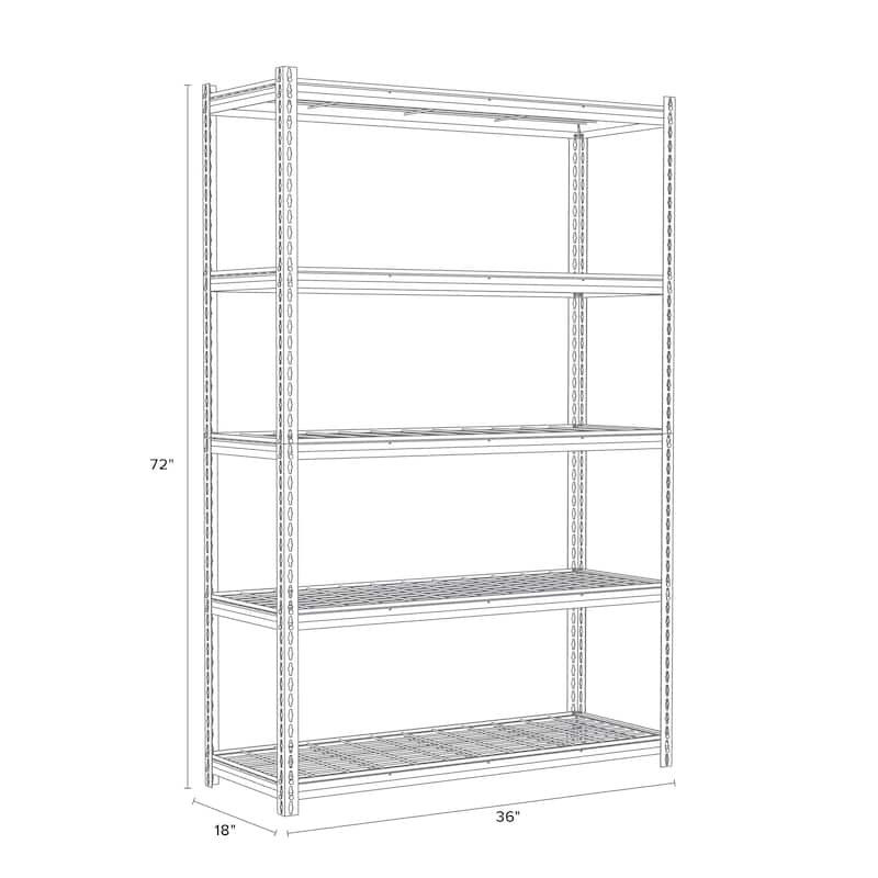 Iron Horse Wire Shelving Assorted Sizes 4 and 5 Shelf in Black