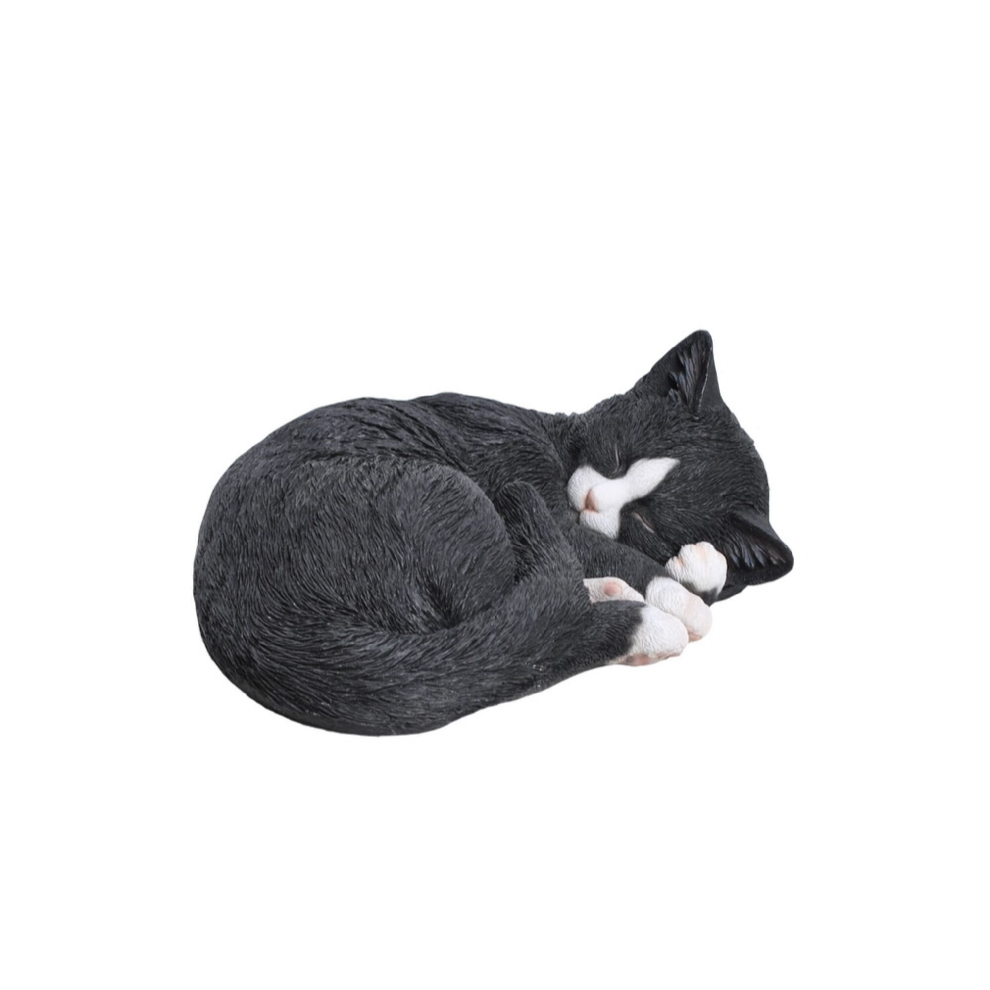 Shop 8 Black And White Lying Down Cat Outdoor Figurine On Sale