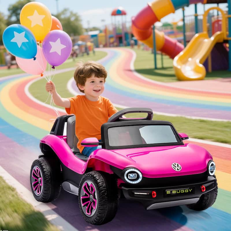 Ride On Car, Licensed Volkswagen Beetle Electric Toy Car for Kids,Toddler Electric Vehicle with Parental Remote