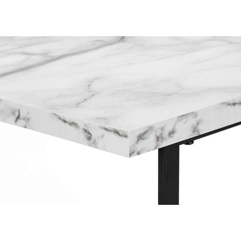 Contemporary 48" Computer Desk with 4 Open Shelves and Metal Base, Space-Saving Writing Desk for Home Office