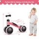 preview thumbnail 11 of 9, 4 Wheels No-Pedal Baby Balance Bike-Pink - Pink