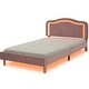 preview thumbnail 5 of 14, Full Size Smart LED Bed Frame with Adjustable Headboard, No Box Spring Needed, Pink