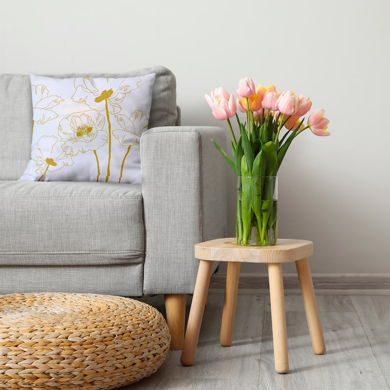 Popping Poppies Decorative Throw Pillow