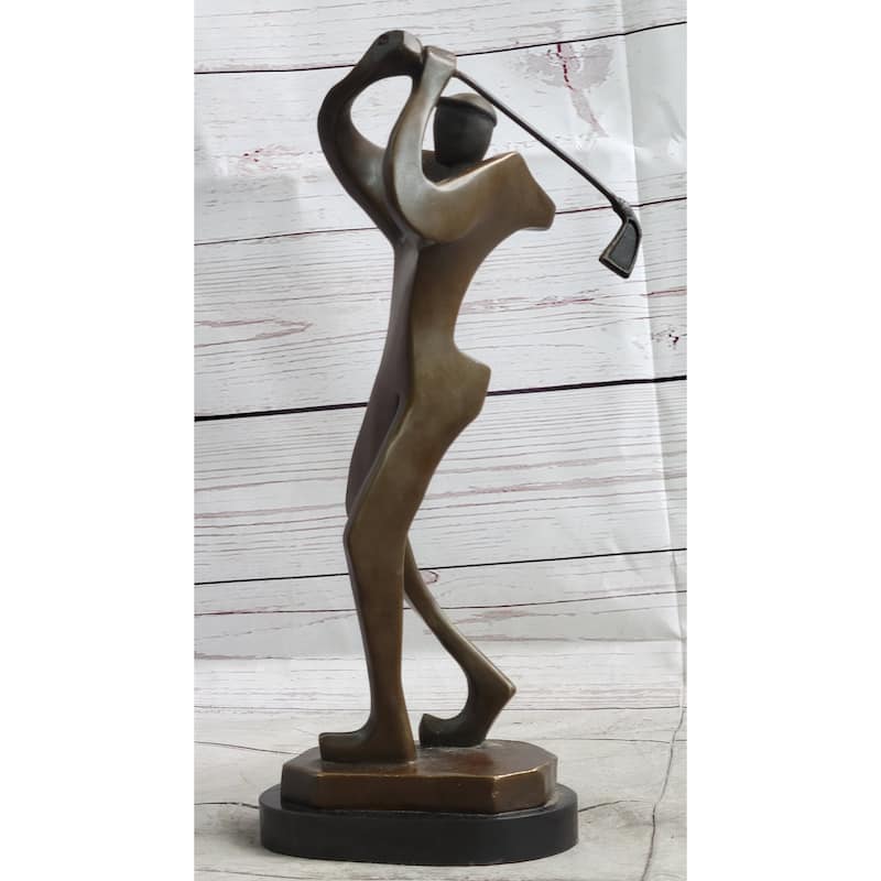 Signed Original Milo Abstract Golf Golfer Golfing Modern Sculpture Statue Art