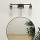 preview thumbnail 2 of 5, 3-Light Bathroom Vanity Light with Cylinder Clear Glass Shades