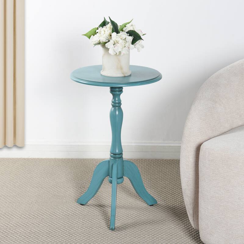 StyleCraft Harbor Breeze Round Pedestal Side Table