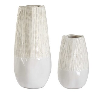 Uttermost Echo Ridge White Vases Set/2