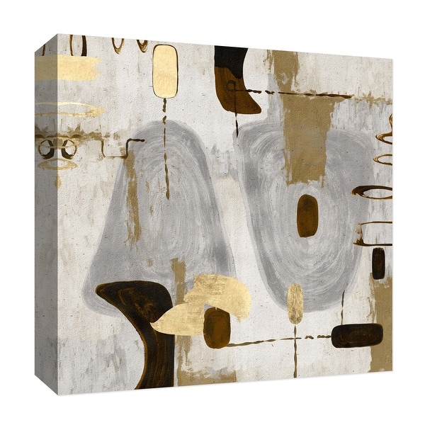 PTM Images 9-126816 PTM Canvas Collection 12" x 12" - "Golden Touches IV" Giclee Abstract Art Print on Canvas