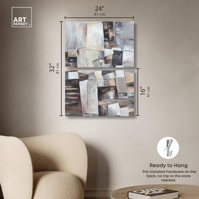 Inside the Future Canvas Set of 2 by Art Remedy, Gallery Wrapped