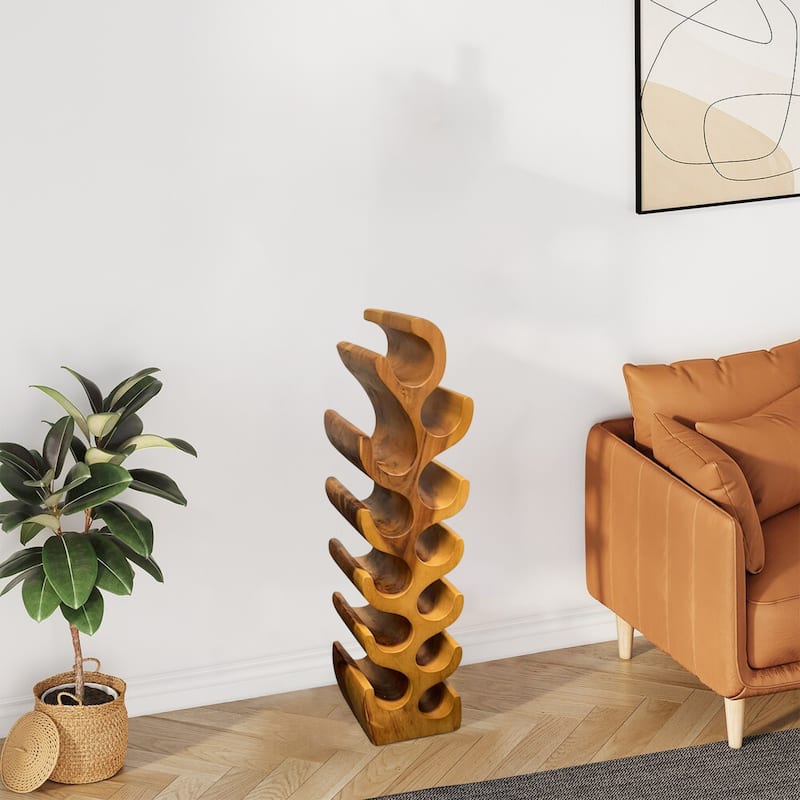 Greenage Suarwood Tree Shaped Wine Rack Freestanding Wine Storage