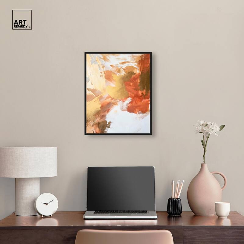 Golden Yellow Citrus Burst I Canvas by Art Remedy