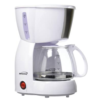 Brentwood 4 Cup Coffee Maker in White