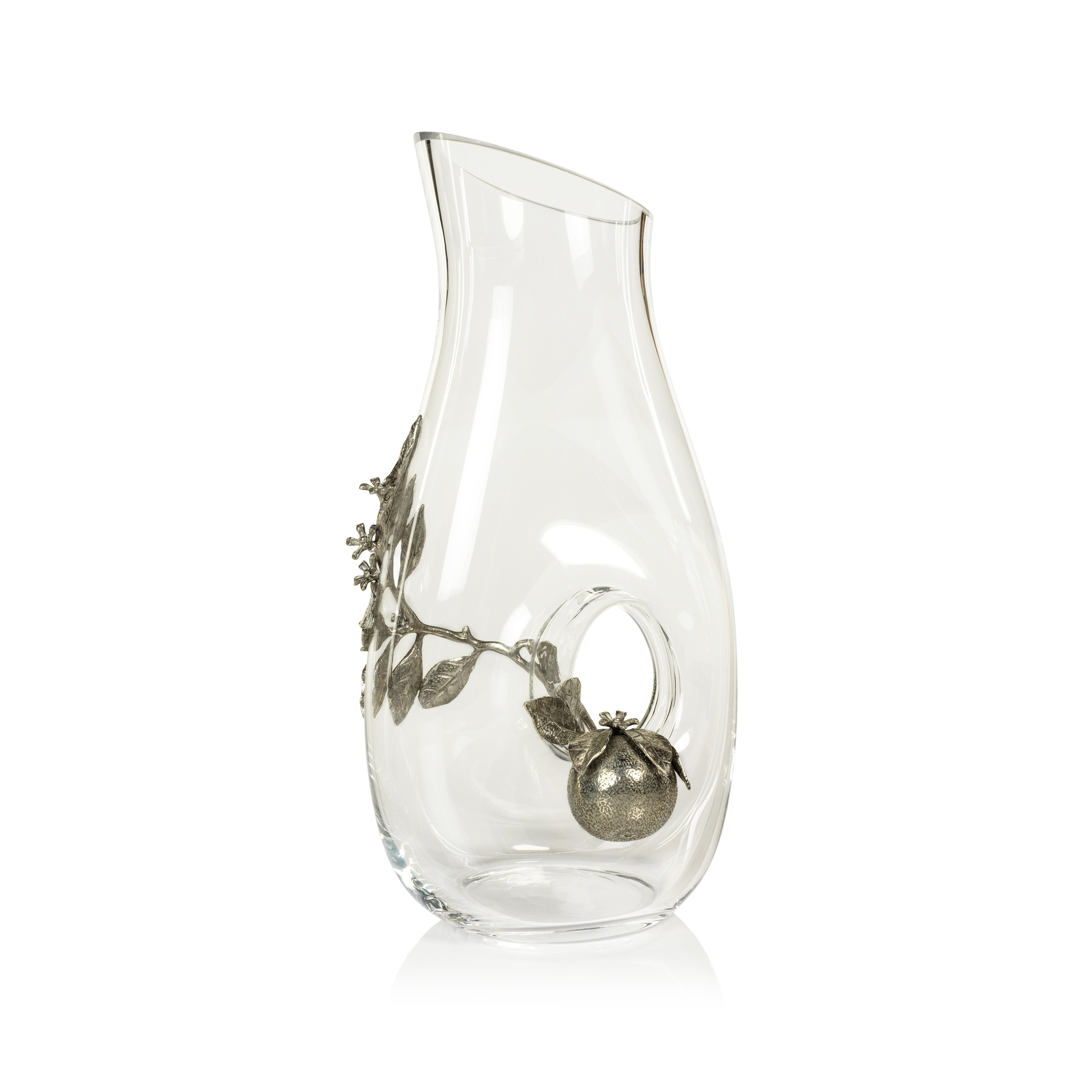Lemon Pewter & Glass Pierced Pitcher