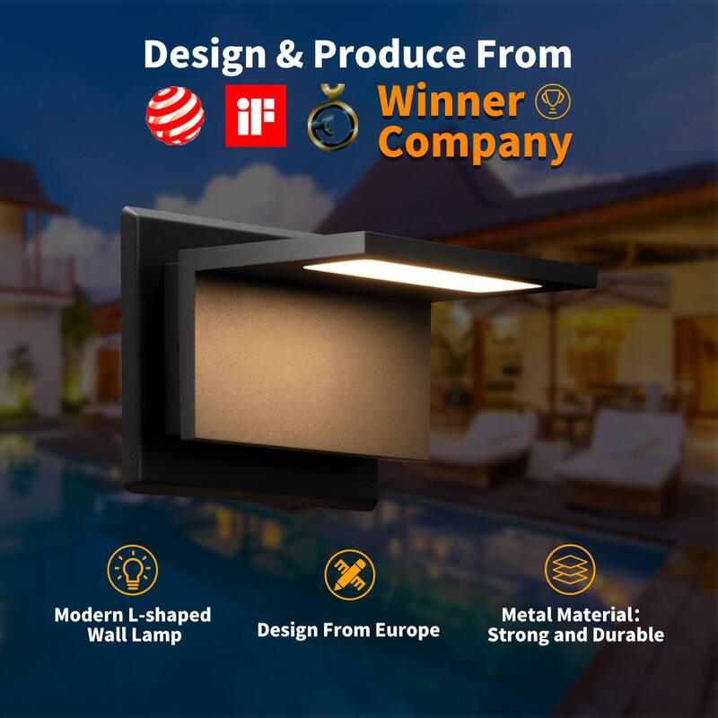 Inowel Wall Light Outdoor LED Lamp Sconce Lantern 10W 680Lm