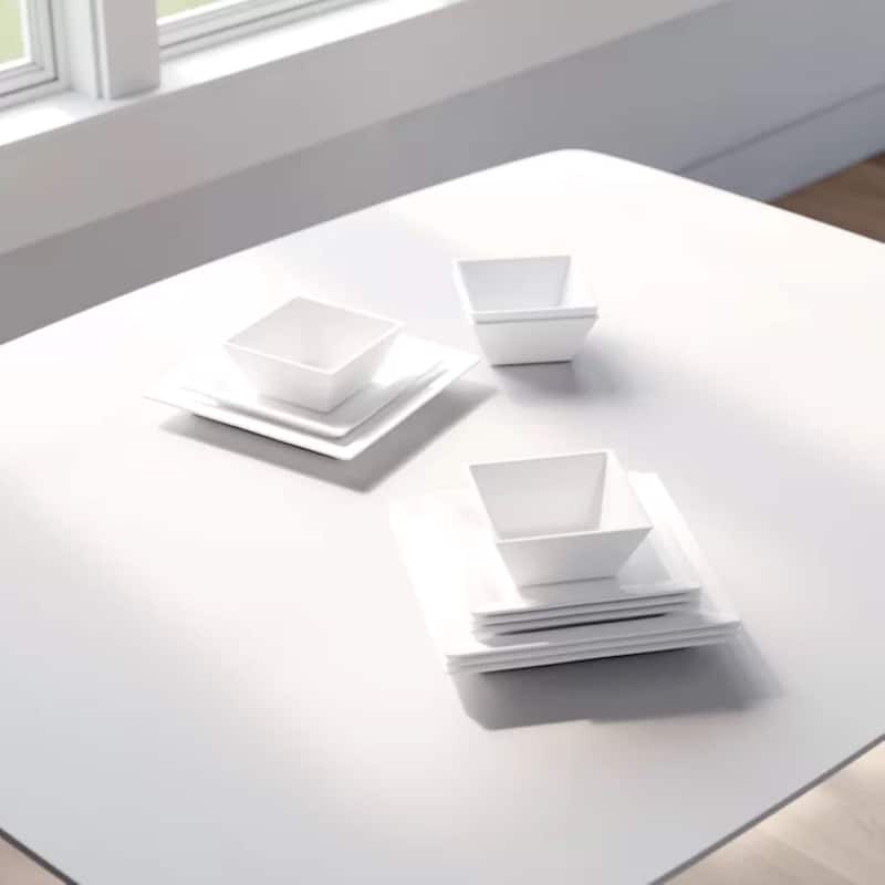 Kingsley White 12Pc Dinner Set Dinner, Salad, Bowl Rb