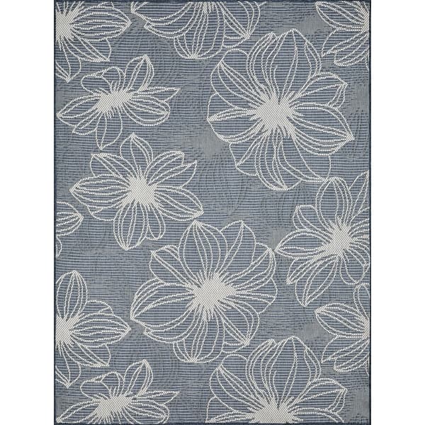 slide 2 of 6, Loomaknoti Breyleigh Cerimia Blue Polypropylene Area Rug - 7'10" x 9'10"