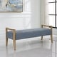preview thumbnail 2 of 5, Uttermost Daylight Sky Blue Bench - 59.25"W x 23"H x 21.5"D