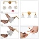 preview thumbnail 14 of 14, Coney Modern Glam 3-Light Gold Linear Bathroom Vanity Lights Frosted-glass Wall Sconces