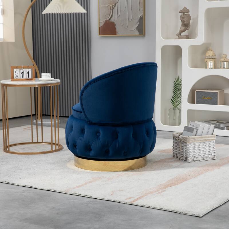 360 Degree Swivel Cuddle Barrel Accent Storage Chairs, Round Armchairs with Wide Upholstered, for Living Room