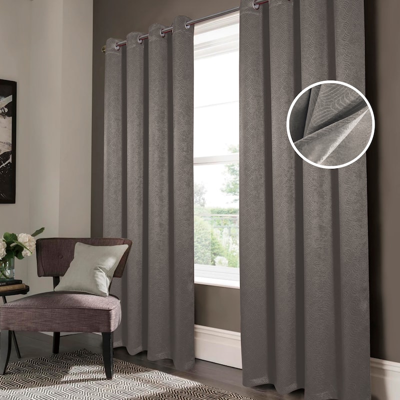 Nellie Geometric Room Darkening Window Curtain Panel 84"