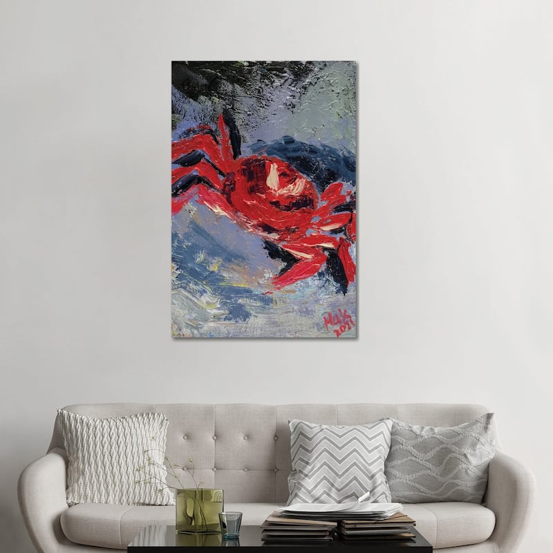 iCanvas "Red Crab" by Nataly Mak Canvas Print - 48x32x1.5