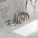 preview thumbnail 6 of 35, Kingston Brass Convergent Two-Handle 3-Hole Deck Mount Widespread Bathroom Faucet with Knurled Handle and Brass Pop-Up Drain
