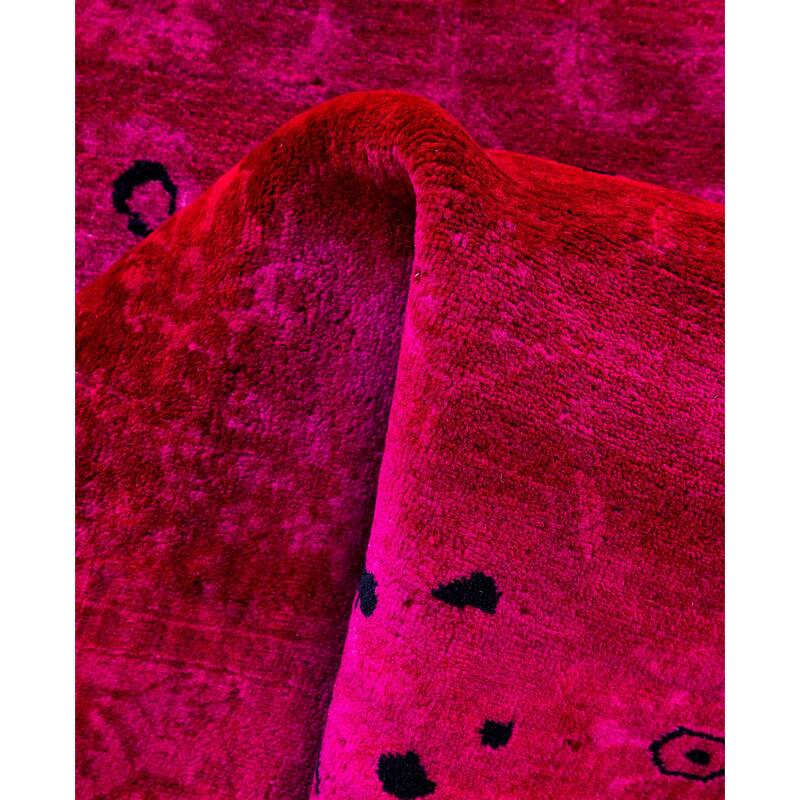 Overdyed One-of-a-Kind Hand-Knotted Area Rug - Pink - 3' 0" x 10' 3"