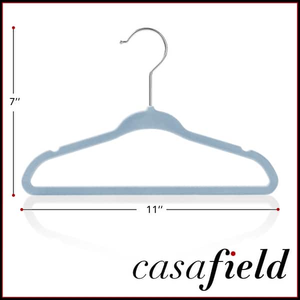 dimension image slide 8 of 9, 50 Velvet 11" Baby Hangers by Casafield